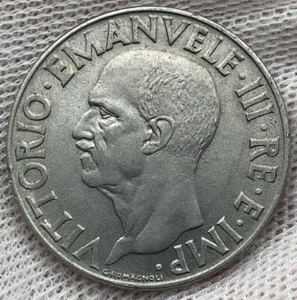 1942 R - Italy 1 Lira - High Grade KM#77b - Picture 1 of 2