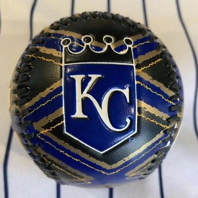 Kansas City Royals Gold Navy Argyle Fotoball Baseball Ball Souvenir - Image 1 of 4