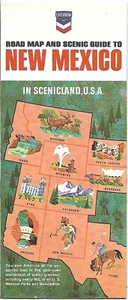 1966 CHEVRON RPM ÖL Straßenkarte NEU MEXIKO Route 66 Albuquerque Santa Fe Roswell - Bild 1 von 4