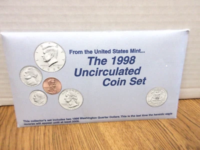 1998 P & D Uncirculated 10 Coin Mint Set Near Perfect, Proof Like Coins - Image 1 of 4