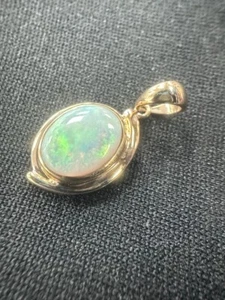 9ct Gold Antique Large Opal Pendant, Hallmarked, 1.4G NEW & Boxed with Free P&P - Picture 1 of 4