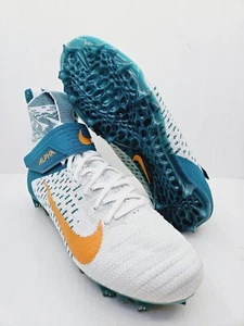 NEW Size 10.5 Nike Alpha Menace Elite 2 Football Cleat Miami Dolphins BV2077-108 - Picture 1 of 12