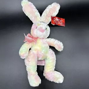 Russ Berrie Rainbow Rabbit Bunny 11" Plush Stuffed Animal Tie Dye Easter Core - Picture 1 of 9