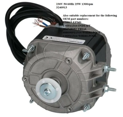 WEIGUANG YZF 25-40 18-26 FAN MOTOR FRIDGE FREEZER 25W 25 WATT MULTI FIT 220-240v