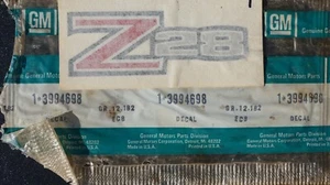 NOS GM 3994698 1973-75 Chevy Camaro Z28 Rear Deck Lid Spoiler Decal Gr 12.182 - Picture 1 of 3