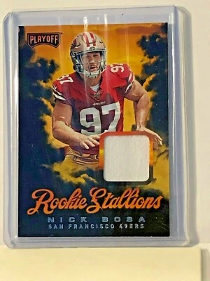 2019 Playoff Rookie Stallions Jerseys #5 Nick Bosa - Image 1 of 2