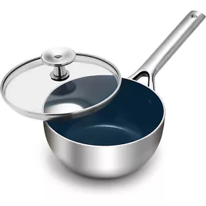 Blue Diamond Saucepan Sauté Pan Ceramic Non-Stick PFAS-Free Oven Safe (Open Box) - Picture 1 of 4