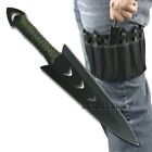 6PC Ninja Ninjutsu  Tactical Combat Hunting  Kunai Throwing Knife Set  w/ CASE