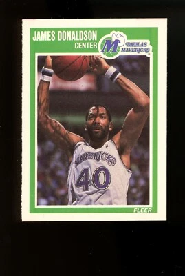 1989-90 Fleer #34 James Donaldson Dallas Mavericks Pack Fresh Sharp! - Image 1 of 2