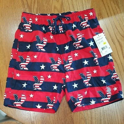 Pantalones Cortos de Natación Polo Assn Estrellas Tiras Águila Como Bandera de Estados Unidos 4 de Julio Talla M XL Foto 1 de 4