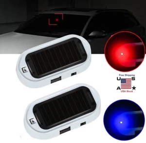 2× Car Solar Alarm Warning Flash LED Light Anti-theft Signal Fake Security Syste - Picture 1 of 14
