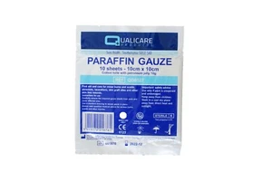 Paraffin Gauze 10cm x 10cm - Cotton Tulle & Petroleum Jelly 10g (10 pack) - Picture 1 of 1