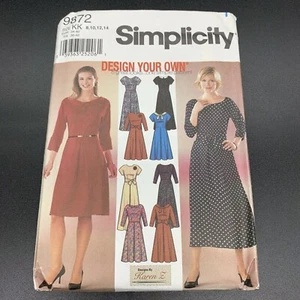 Simplicity Sewing Pattern #9872 Misses / Petite Design Your Own Dress Sizes 8-14 - Bild 1 von 3
