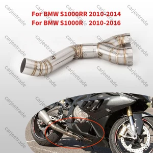 For BMW S1000RR 2010-2014 S1000R 2010-2016 Exhaust Link Mid Pipe Slip On Muffler - Picture 1 of 8