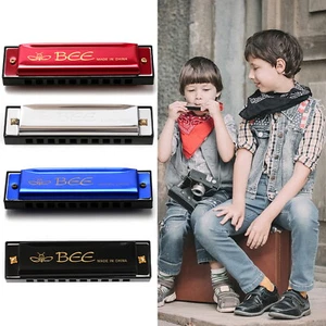 Metal Harmonica Key of C for Beginners and Kids Mouth10 Holes Musical - Picture 1 of 11