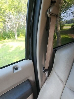 Cinturón de seguridad delantero derecho Ford F250 F350 2008 gris XLT Lariat Cabelas 2009 2010 Foto 1 de 4