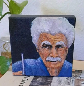 Original Painting E Spears The Conductor Arthur Fielder 5" Acrylic Portrait - Picture 1 of 7
