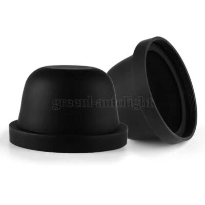 Pair 87mm Rubber Dust Proof Cover Housing Seal Cap LED HID Xenon Headlight Bulbs - Image 1 of 4