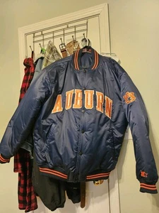 Vintage Auburn Starter Jacket. Stays In Closet, Pristine Condition. No Tears. L - Picture 1 of 4