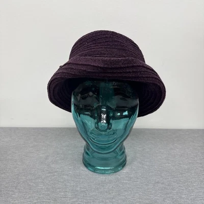 Sombrero Liz Claiborne De Colección Para Mujer Ala Completa Púrpura Cloche Foto 1 de 4