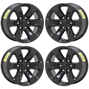 18" Dodge Ram 1500 Truck Satin Black wheels rims Factory 2019-2021 set 4 2672 - Picture 1 of 2