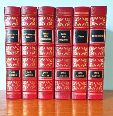 Easton Press NOVELS OF JANE AUSTEN 6 vols Like New Pride Emma Sense Mansfield Foto 1 de 4