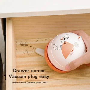 Mini Desktop Vacuum Cleaner Cute Portable Table Dust Sweeper Cartoon JGAF - Picture 1 of 12
