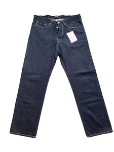 Paul Smith Mens W30” L32” Dark Blue Classic Straight Leg Jeans with Logos NWT - Picture 1 of 14