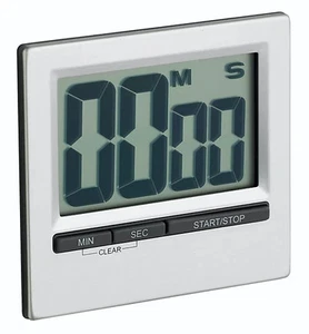 KitchenCraft Large Easy Read Chromed Timer with Extra Loud Beep when Done - Picture 1 of 2