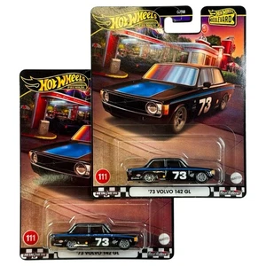 Hot Wheels Premium Boulevard Volvo 142 GL Black #111 x2 1:64 Combine Ship $1 Eac - Picture 1 of 2