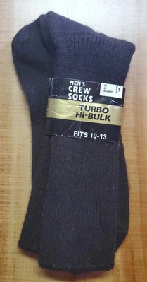 1 Par De Calcetines De Colección Años 70 KMart Super Value Crew Marrón Orlon Mezcla Acrílica Se Adapta a 10-13 Foto 1 de 3