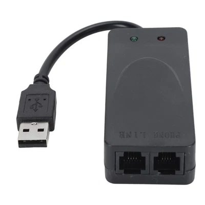 USB 56K External Dial Up Fax Data Modem Dual RJ11 Ports Support Caller ID Co Set - Image 1 of 4