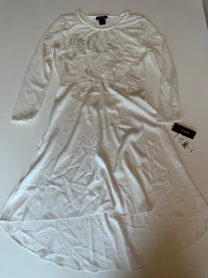 Vestido Natori Ever After para mujer XS en blanco floral encaje novia luna de miel romántico Foto 1 de 4