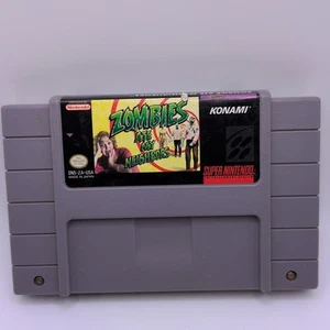 SUPER NINTENDO ZOMBIES ATE MY NEIGHBORS VIDEO GAME CART ONLY TESTED - Picture 1 of 4