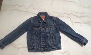 Levi’s Strauss Blue Denim Trucker Jacket Snap Button Front Unisex Toddler 4T - Picture 1 of 5