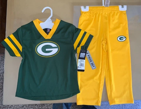 KIDS 2T GREEN BAY PACKERS NFL Team Apparel 2 piece Top and Pants SET_NWT Cover