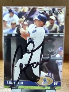2003 Donruss #136 Aaron Guiel Kansas City Royals /Autograph - Picture 1 of 2