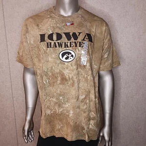 Iowa Hawkeyes T Shirt Short Sleeve Mens Size 2XL Camo Tie Dye NCAA - Picture 1 of 6