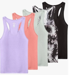 Real Essentials 5-Pack Women's Racerback Tank Top Dry-Fit - XL - Picture 1 of 1