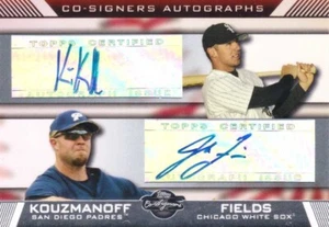 2007 Topps Co-Signers Dual Autographs #KF Kevin Kouzmanoff/Josh Fields B - Picture 1 of 2