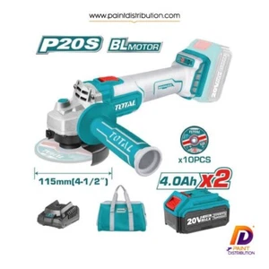 TOTAL - Kit Smerigliatrice Angolare 115mm + 2 BATTERIE 20V + CARICABATTERIE - Foto 1 di 1
