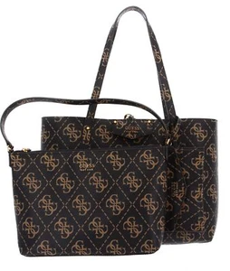 GUESS Eco Brenton Tote Shopper Tasche Brown Logo dunkelbraun hellbraun Neu - Bild 1 von 6