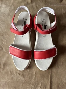 NEU* VITAFORM Damen-Sandalette Softnappa Mesh Details Gr. 42 Rot (1025) - Bild 1 von 3
