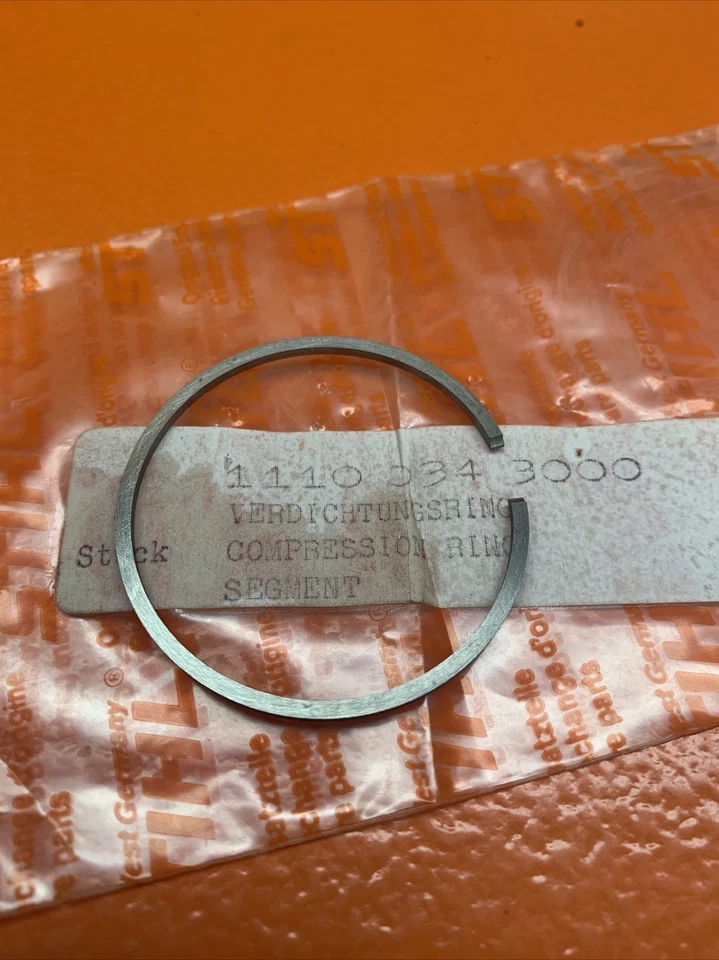 NEW OEM STIHL PISTON RING 44mm 1110-034-3000 028 030 031 041 041AV 41G 041FB B65 - Image 1 of 1