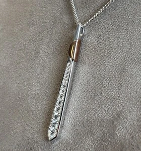 Pendentif showstopper Julien Macdonald x Clogau argent et or rose 9 carats (22") rare - Photo 1/6