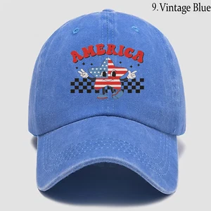 Custom Embroidered Hats America 4th July Independence Day, Veteran Cap,Gift Idea - Picture 1 of 7