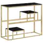 Console Table Side End Gold Stainless Steel and Tempered Glass vidaXL