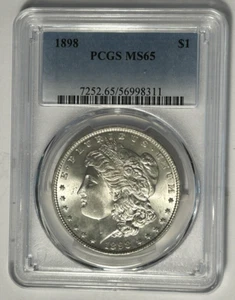 1898 MORGAN DOLLAR PCGS MS 65 - Picture 1 of 4