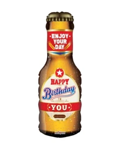 Enjoy Your Day Happy Birthday To You Beer Shape 36 Inch Foil Balloon. - Picture 1 of 1