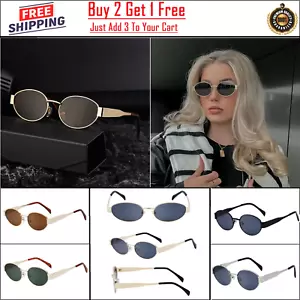 Sonnenbrille Damen Herren "Triomphe" ovale Form Designer Metallgestell UV400 polarisiert - Bild 1 von 23